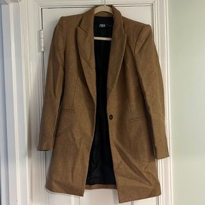Zara Shetland wool long blazer